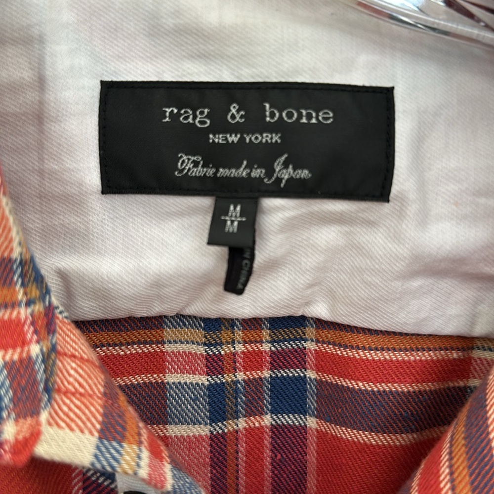 Rag & Bone Men's Red Plaid Shirt